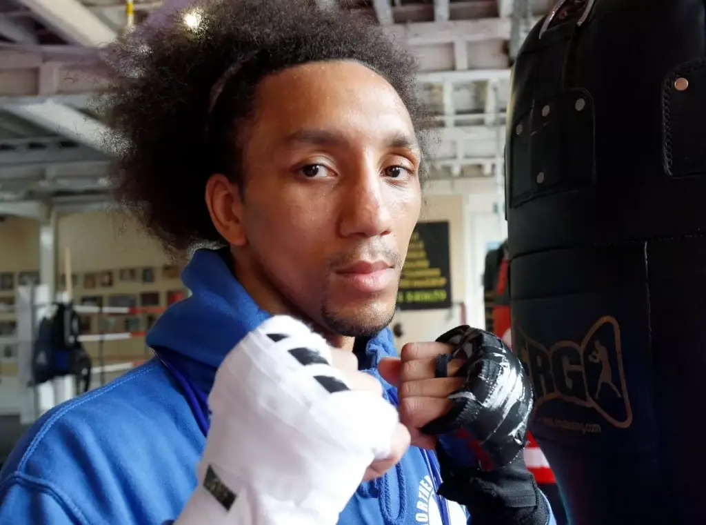 Close up image of Tyrone Nurse inside Aston boxing club